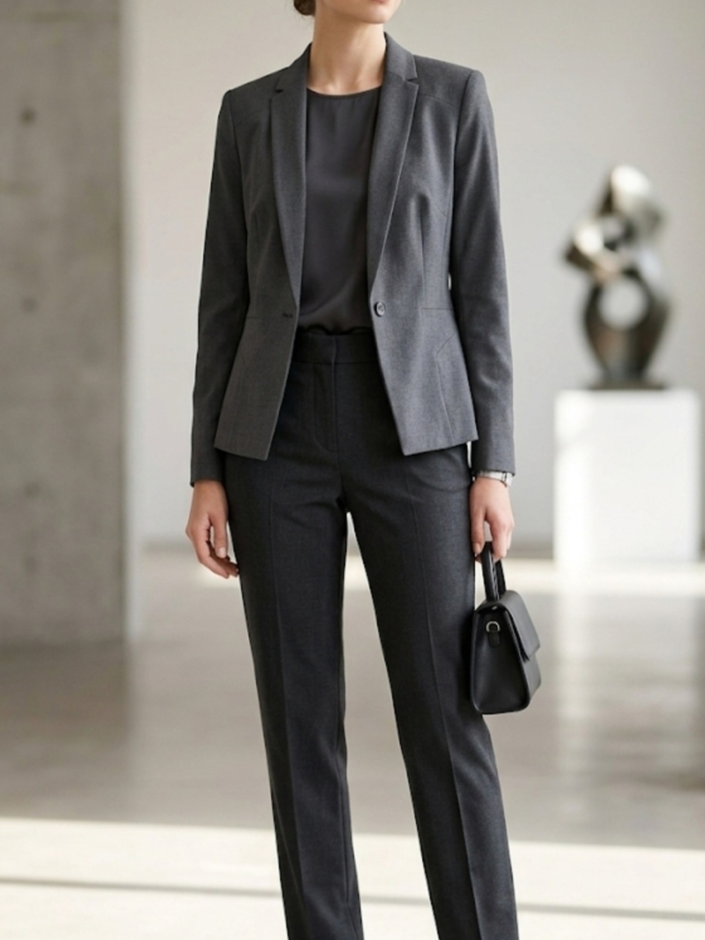 Worthington Charcoal Gray Women's Tailored Trousers